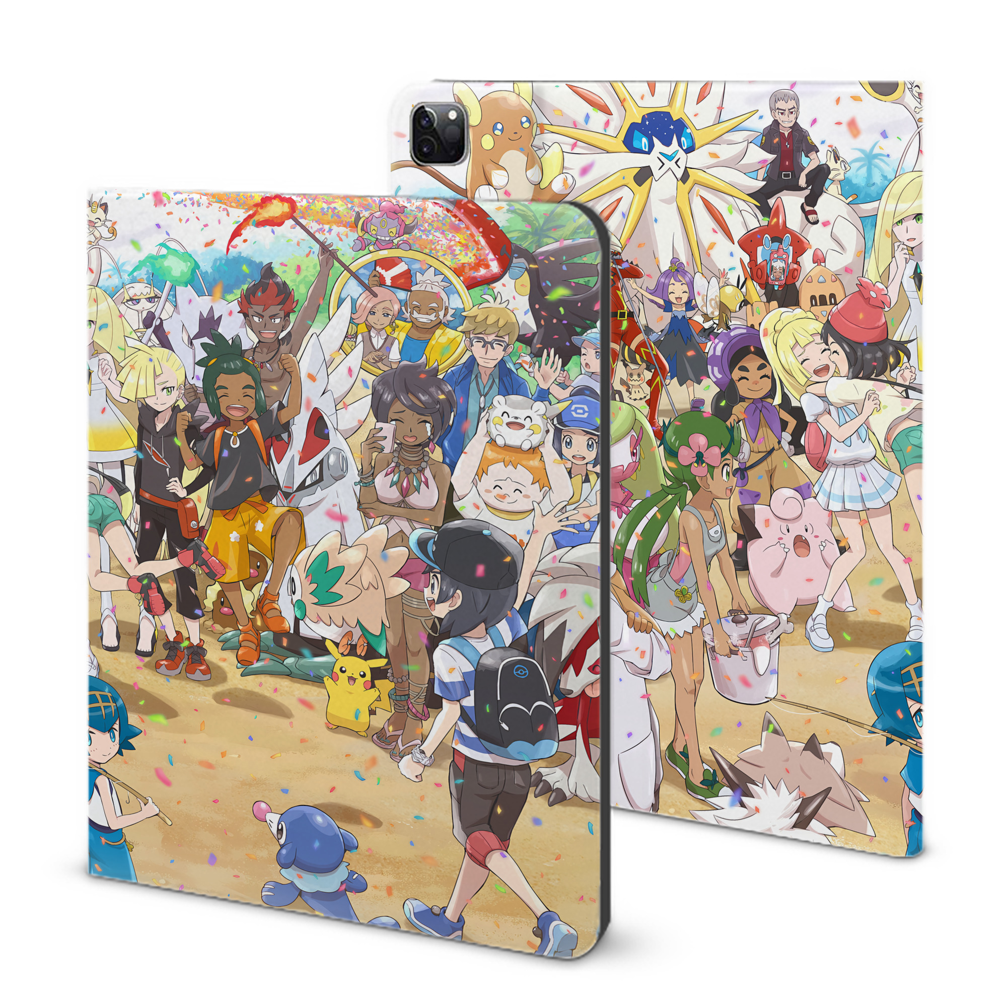 （画像用） ポケットモンスター Pokémon IPad ケース ブック型 PUレザー TPU 耐衝撃 軽量 薄型 ペン収納なし 全面保護 IPad 各モデル対応